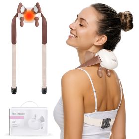 Cordless Neck Massager with Heat | Deep Tissue Shiatsu Massager
