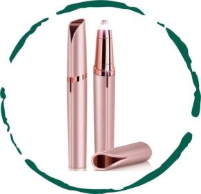 Rechargeable Eyebrow Hair Remover - Painless USB Electric Trimmer with LED Light