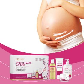 Stretch Mark Care Kit 4PCS, Pregnancy Skin Care Set with Stretch Mark Oil, Massage Milk, Body Wash & Repair Cream
