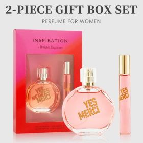 Women's Two-piece Perfume Set, Fresh And Natural, Suitable For Daily Commutes, Dates, Personal Use, As A Gift, And Enhancing Professional And Soc (Option: Twopiece set)