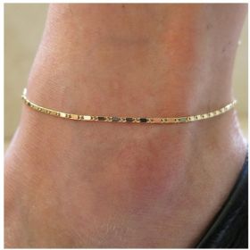 All-match Fresh And Popular Simple Beach Chain Anklet (Option: Gold)