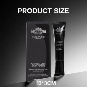 Collagen Eye Mask,Collagen Wrapping Mask, Peel Off Face Mask For Glass Skin & Pore Tightening, Lifting & Firming Skincare (Option: Black)