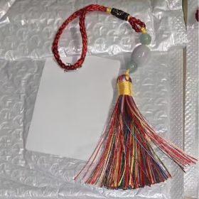 Knot Tassel Pendant For Phone Case, Mini Mala Tassels With Hanging Loop, Jade Beads And Charms (Option: Red)